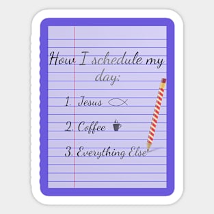 A Christian Daily Planner Sticker